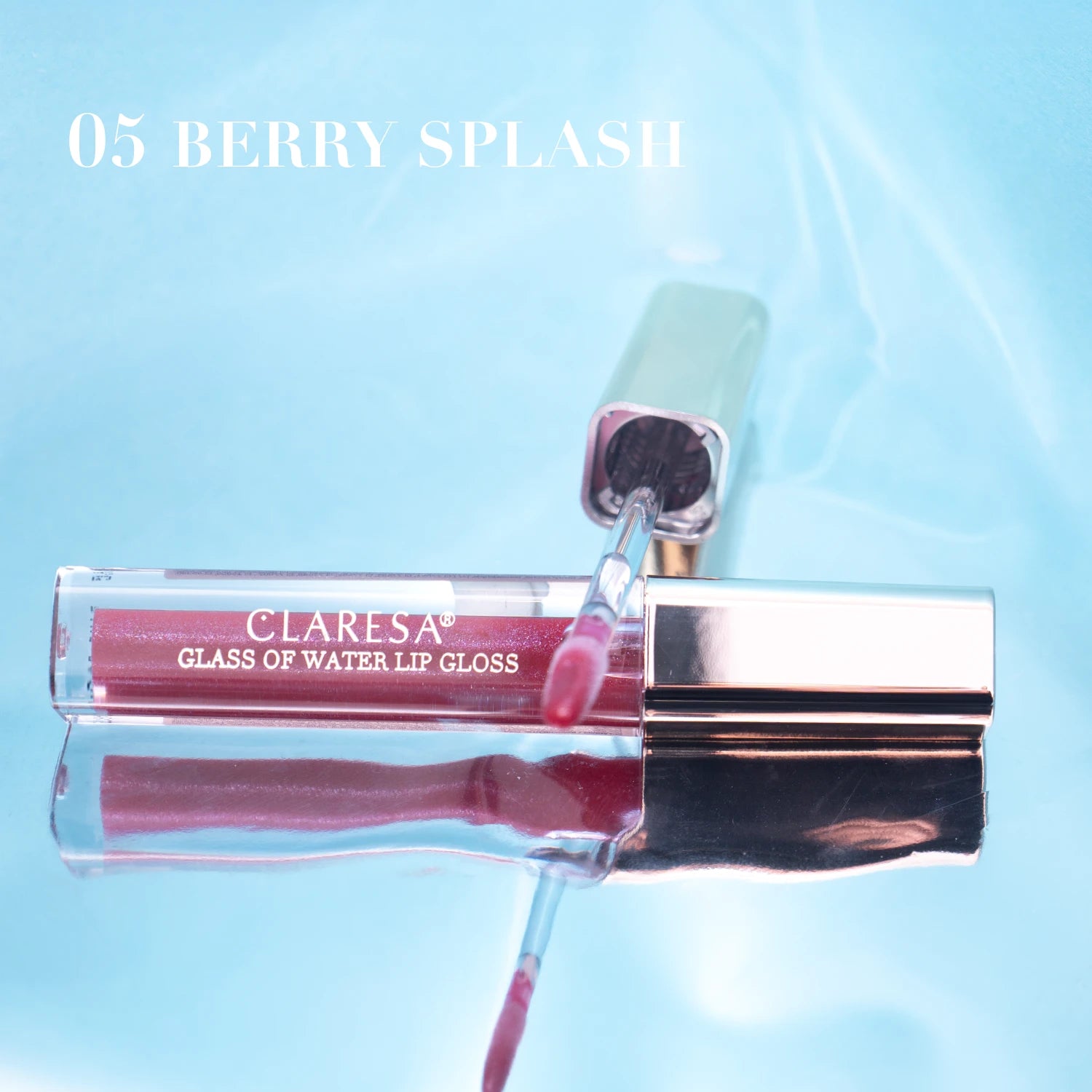 Claresa Glass Of Water Lip Gloss Błyszczyk Do Ust Z Efektem Tafli 05 Berry Splash, 2g