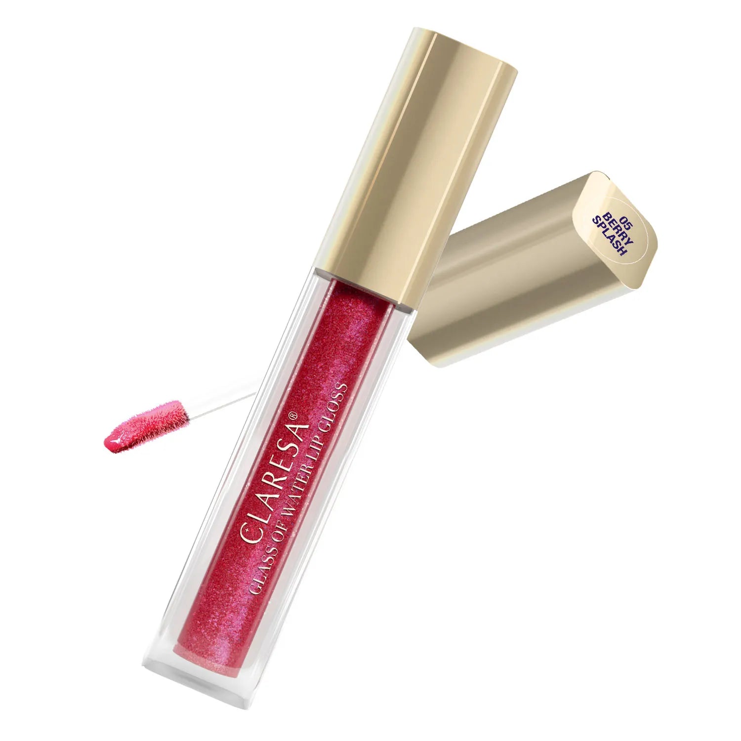 Claresa Glass Of Water Lip Gloss Błyszczyk Do Ust Z Efektem Tafli 05 Berry Splash, 2g
