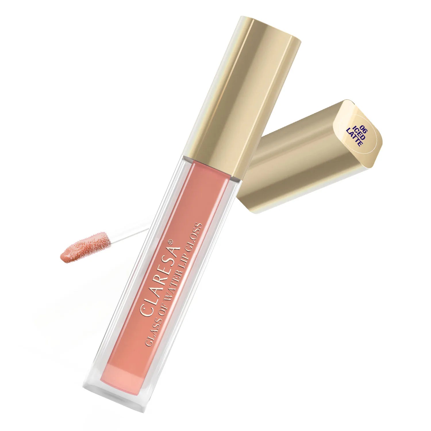 Claresa Glass Of Water Lip Gloss Błyszczyk Do Ust Z Efektem Tafli 06 Iced Latte, 2g