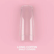 Luna Gel Tips Coffin Long Half Cover Tipsy 500 Szt.