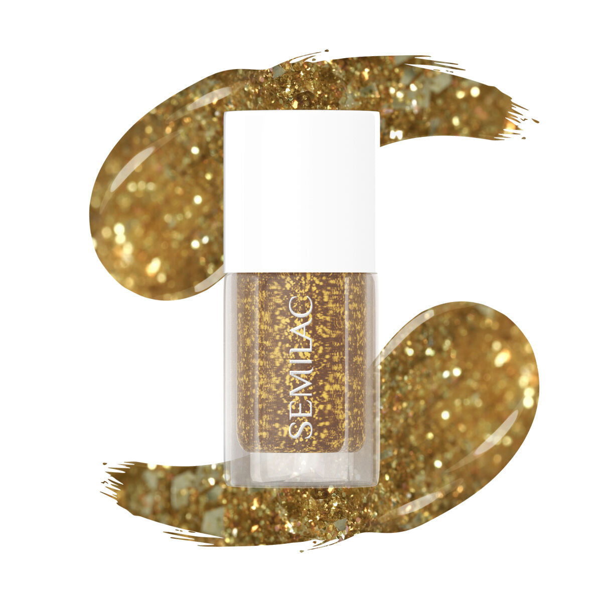 Semilac Lakier Klasyczny 042 Flakes of Gold 7ml