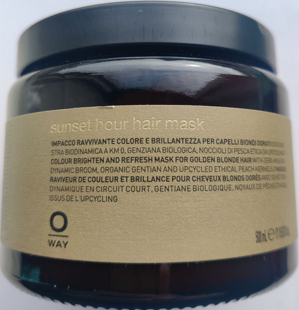 Oway Sunset Hour Hair Mask Maska Ożywiająca Kolor Złotych I Ciepłych Blondów 500ml