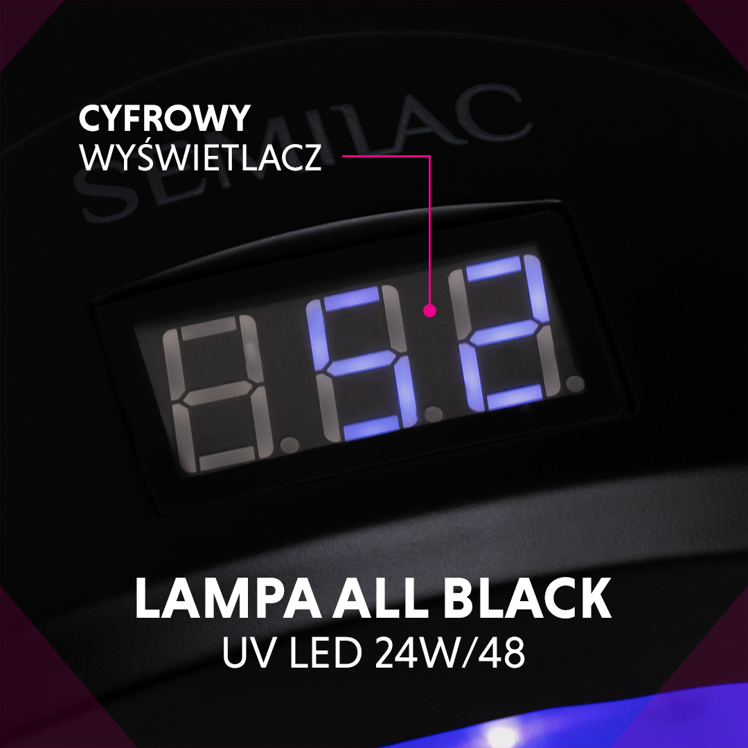 Semilac Czarna Lampa Uv Led 24W/48 All Black