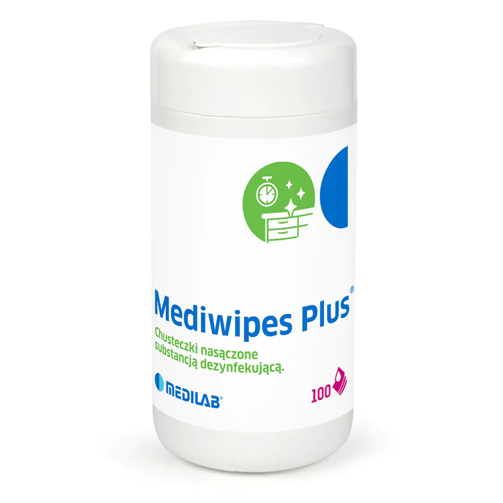 Mediwipes Plus Alkoholowe Chusteczki do Dezynfekcji -Tuba 100szt