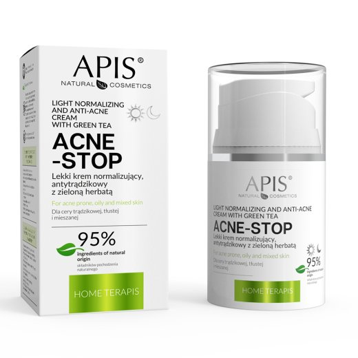 APIS Acne-Stop Lekki Krem Normalizujący, Antytrądzikowy 50ml