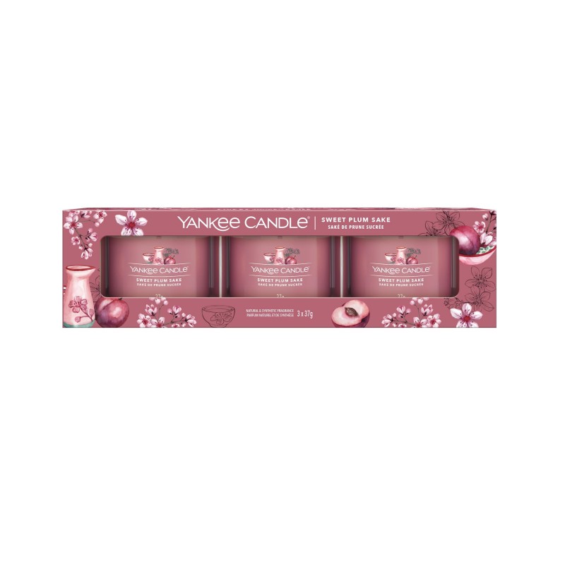 Świece Plum Sake Mini - 3 Pack