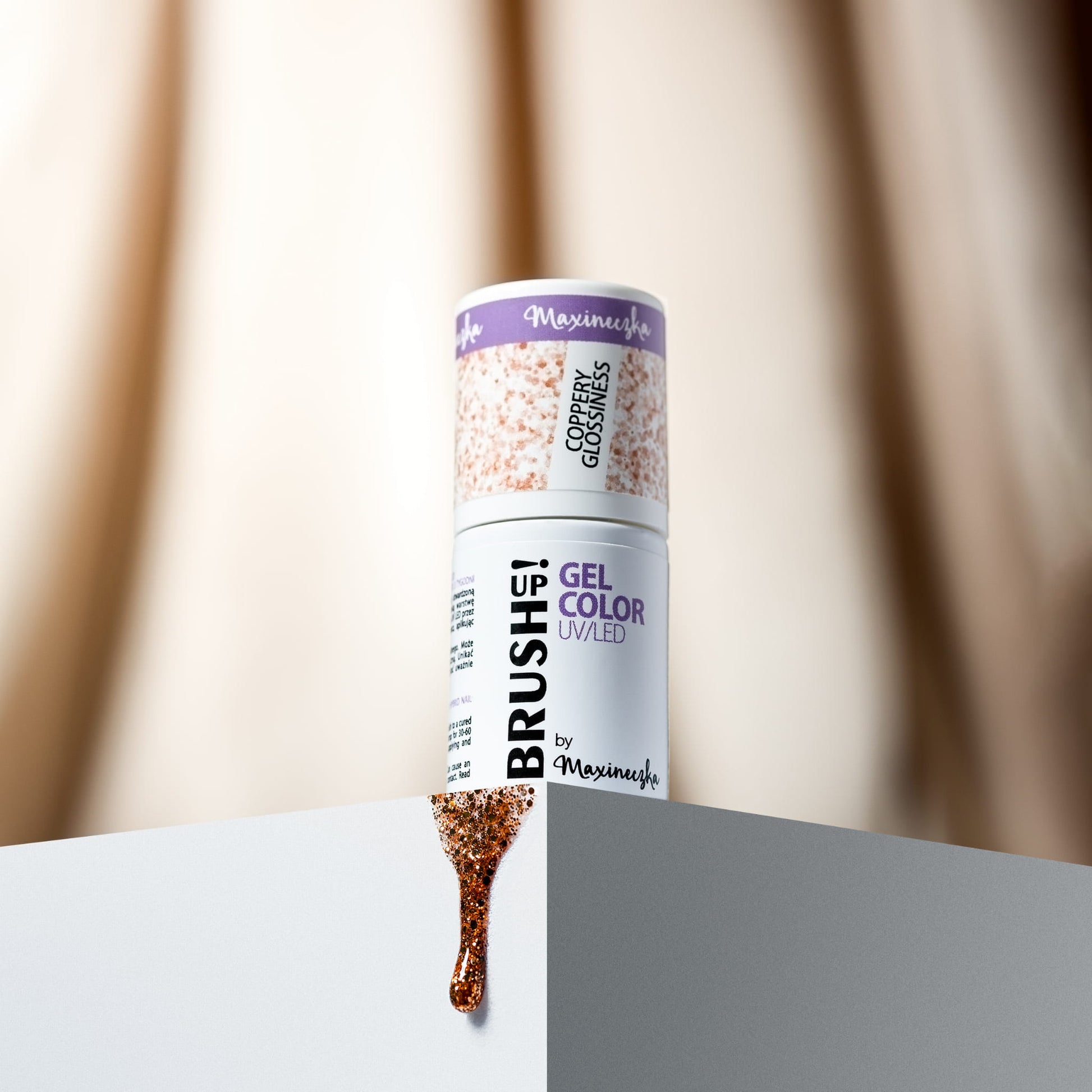 Brushup! By Maxineczka Lakier Hybrydowy Do Paznokci Color Gel UV LED Coppery Glossiness 5g