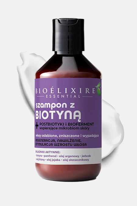Bioelixire Bioelixire 1 Essential Wzmacniający Szampon Z Biotyną (Fioletowy) 300ml
