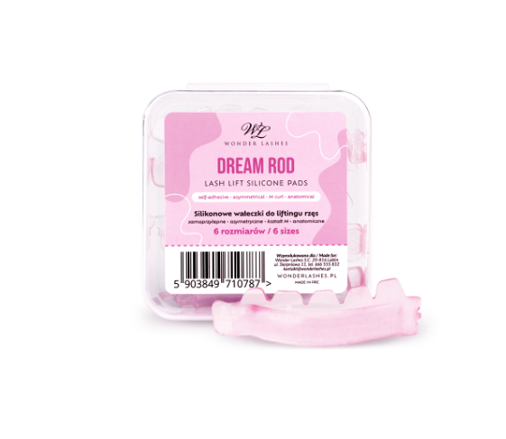 Wonder Lashes Silikonowe Wałeczki Do Liftingu Rzęs M Curl Dream Rod, 6 Par