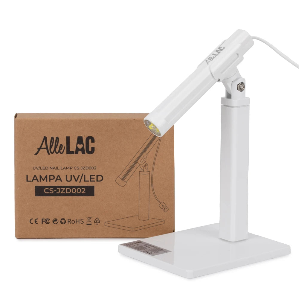 Allelac Lampa Do Paznokci UV/LED 3W Do Lakierów Hybrydowych I Żeli CS-JZD002 Biała