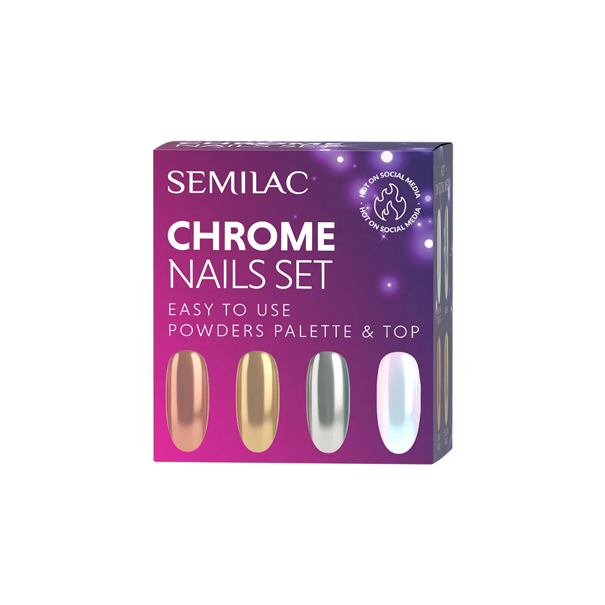 Semilac Zestaw Chrome Nails Set