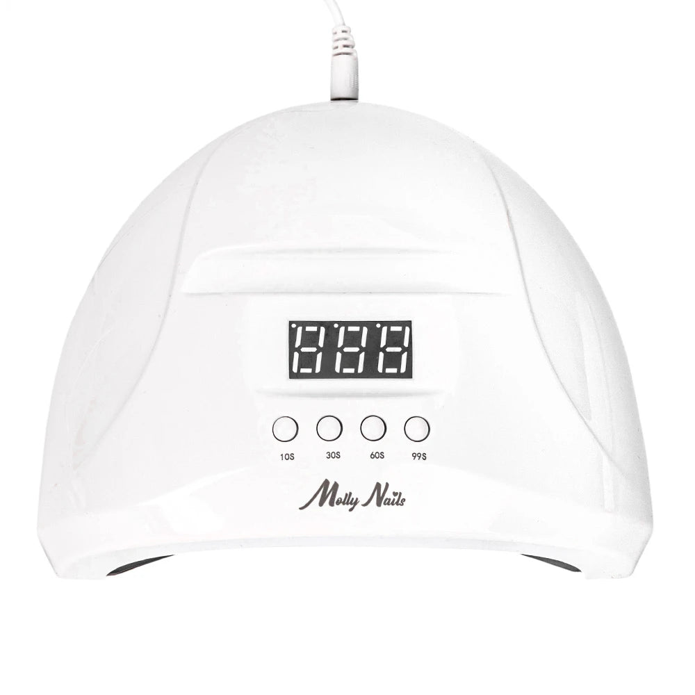 Molly Nails Lampa Do Paznokci UV/LED 48W Do Lakierów Hybrydowych Żeli I Akrylożeli Biała SUN 1S PRO 3m Długości Kabla