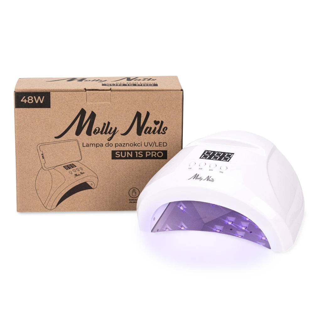 Molly Nails Lampa Do Paznokci UV/LED 48W Do Lakierów Hybrydowych Żeli I Akrylożeli Biała SUN 1S PRO 3m Długości Kabla