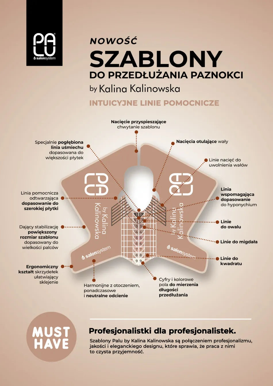 Palu Szablony Do Przedłużania Paznokci By Kalina Kalinowska – 100szt.