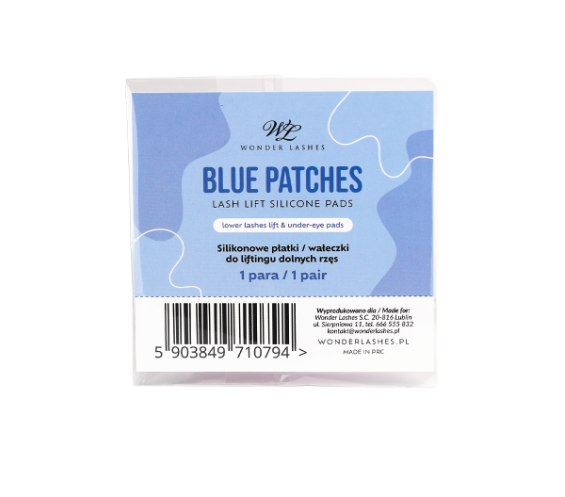 Wonder Lashes Blue Patches - Silikonowe Płatki Z Wałkiem Do Liftingu Dolnych Rzęs