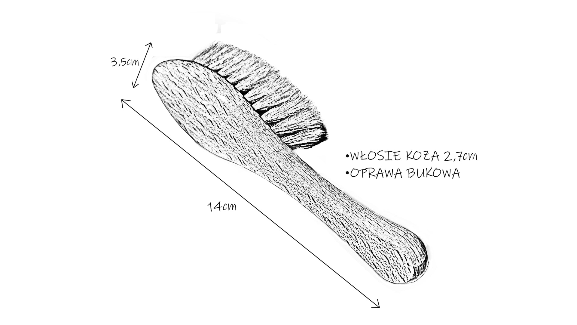 AnMar - Naturalna Szczotka Do Masażu Głowy Niemowlaka Miś