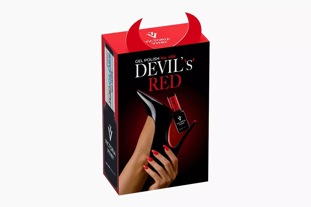 Victoria Vynn Zestaw Do Manicure Hybrydowego 466 Devil`S Red 2 Pack Gel Polish