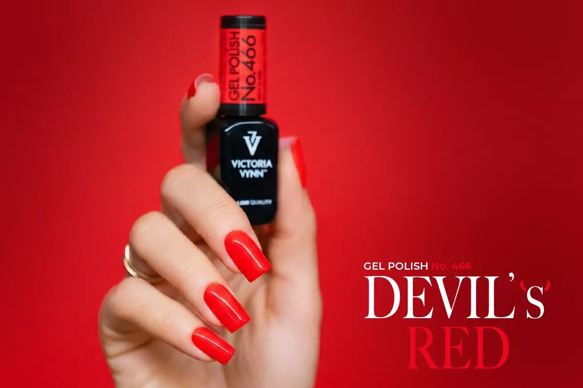 Victoria Vynn Zestaw Do Manicure Hybrydowego 466 Devil`S Red 2 Pack Gel Polish