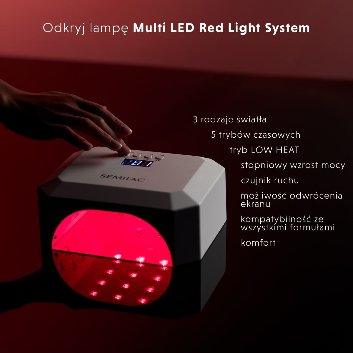 Semilac Lampa UV LED 24W/48 Diamond – Multi LED Red Light System