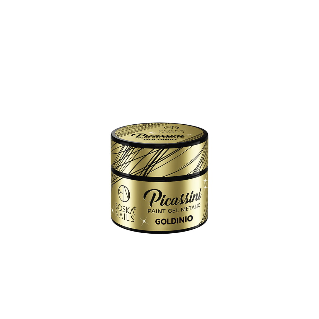 Boska Nails Żel Do Zdobień Picassini Metalic Paint Gel Goldinio 5ml