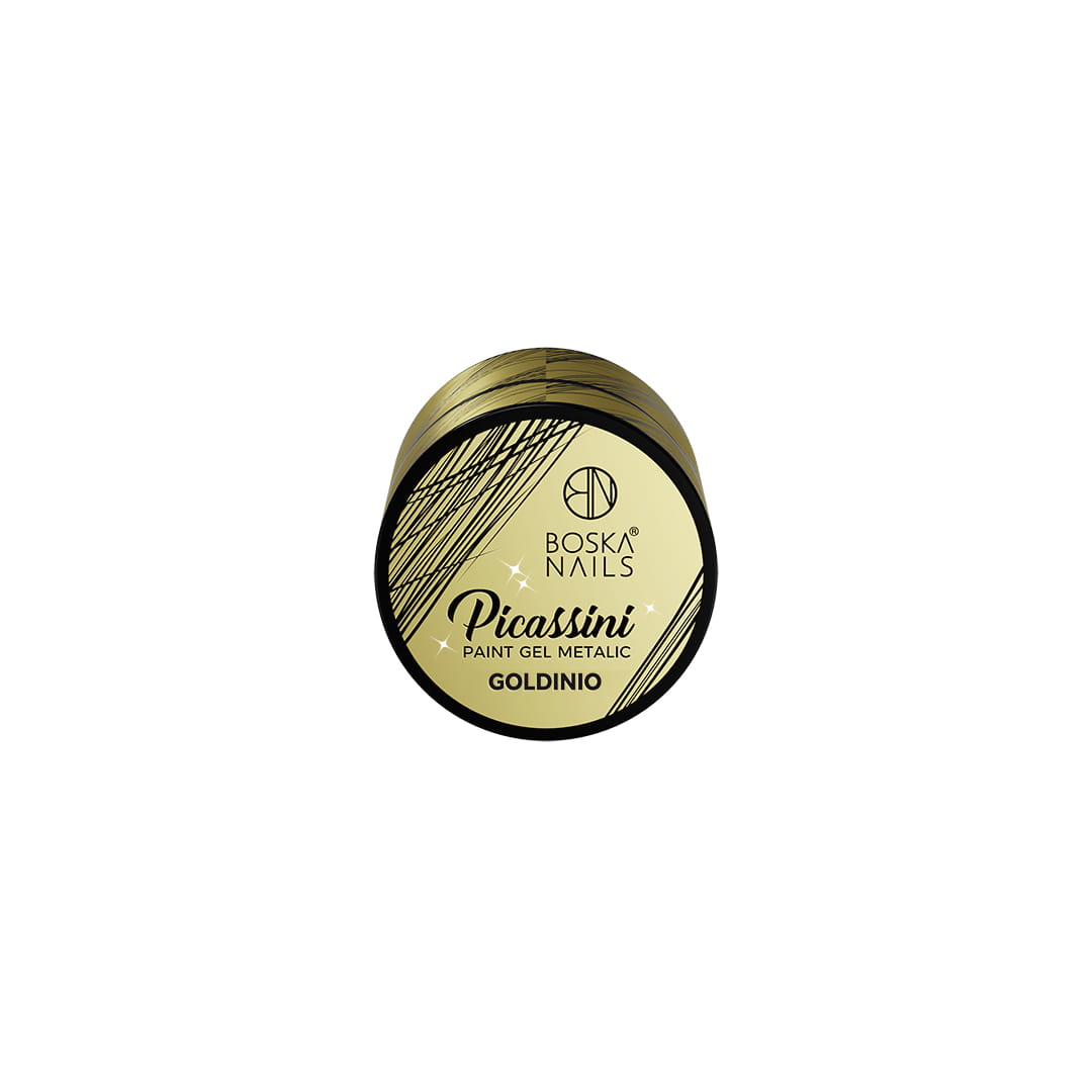 Boska Nails Żel Do Zdobień Picassini Metalic Paint Gel Goldinio 5ml