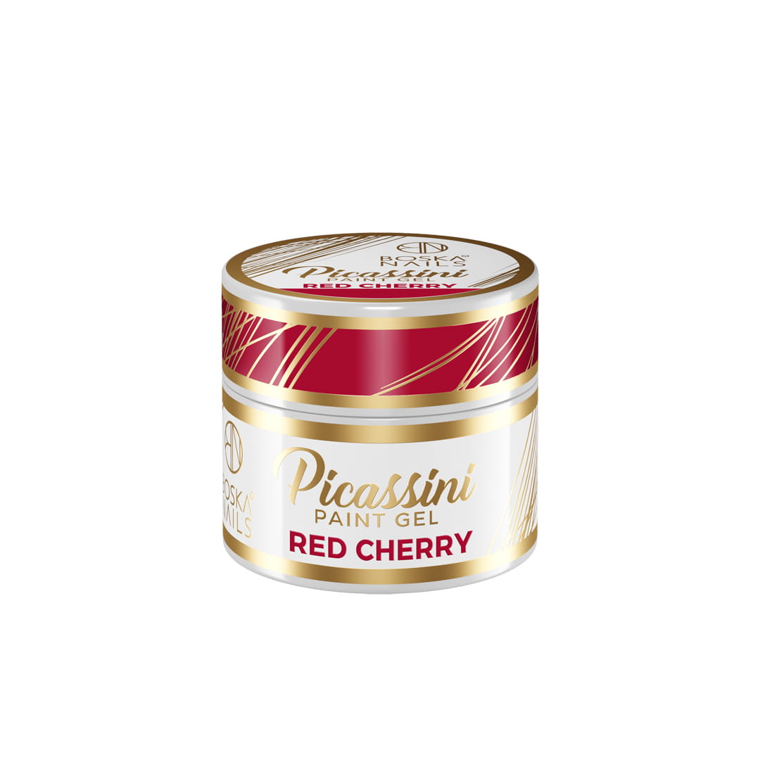 Boska Nails Żel Do Zdobień Picassini Paint Gel Red Cherry Czerwony 5ml