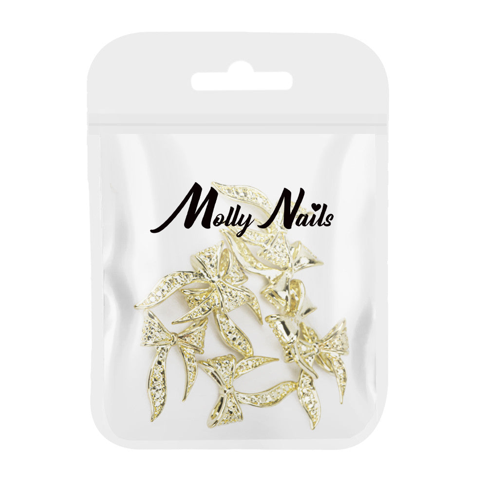 Molly Nails Ozdoby Do Paznokci Kokardki 3D Nr 2 10 Szt.