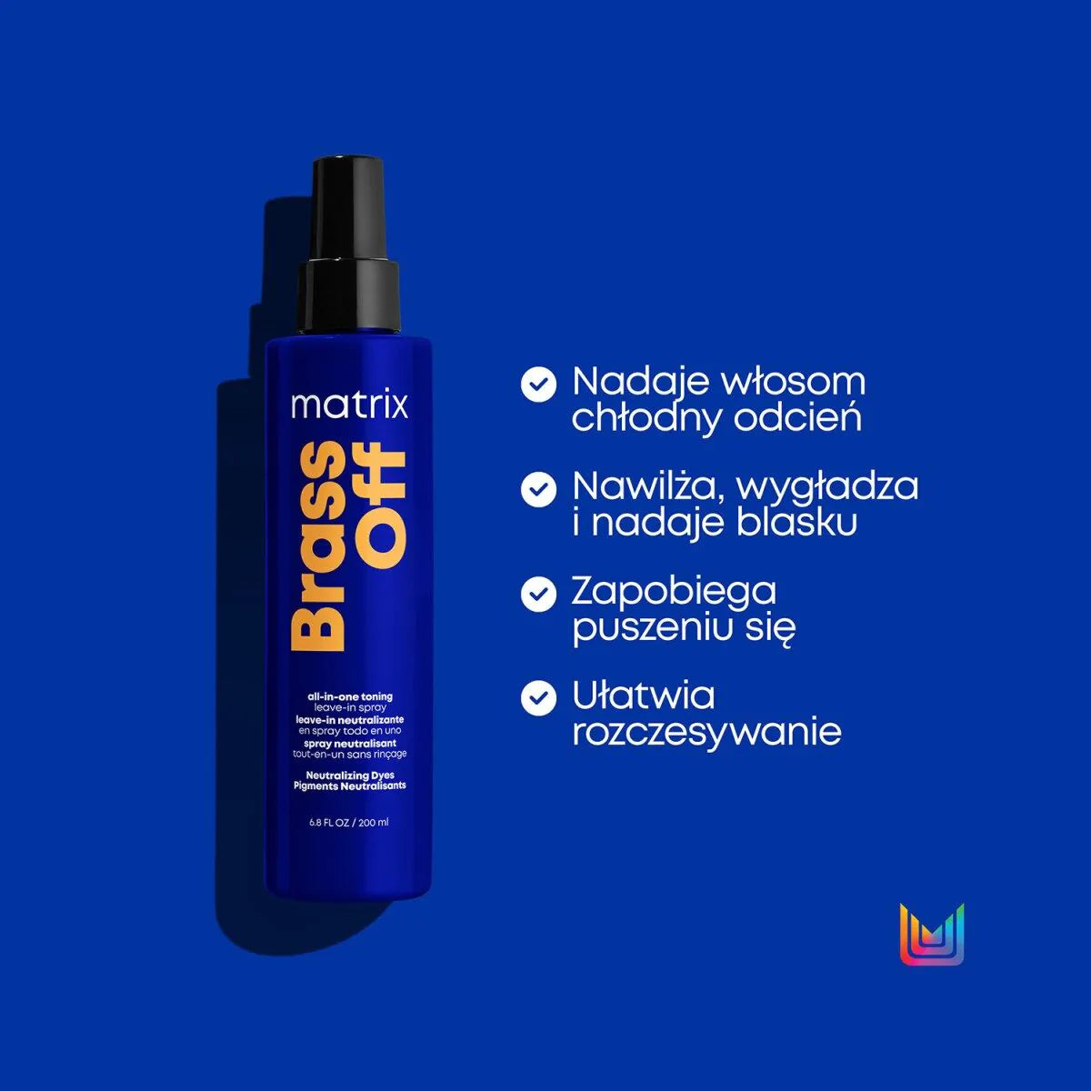 Matrix Matrix Total Results Brass Off Spray Do Włosów Neutralizujący Miedziane I Żółte Odcienie 200ml