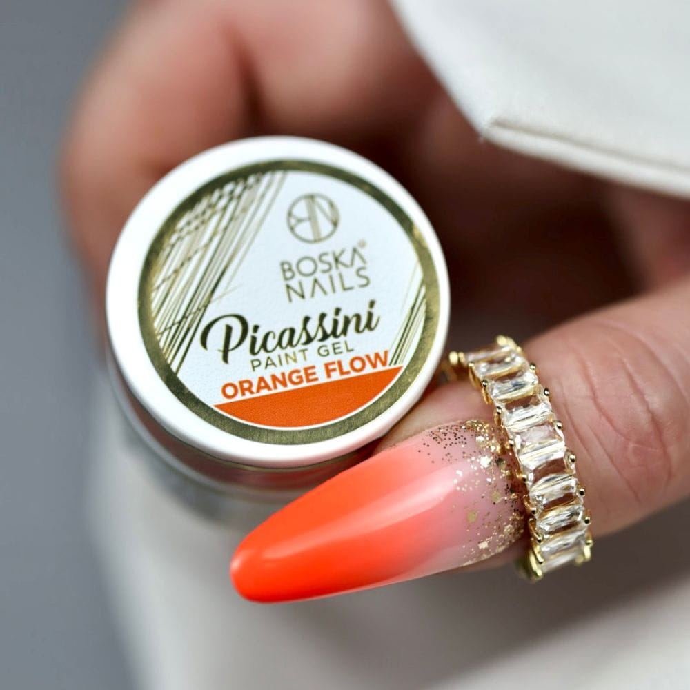 Boska Nails Żel Do Zdobień Picassini Paint Gel Orange Flow Pomarańczowy 5ml