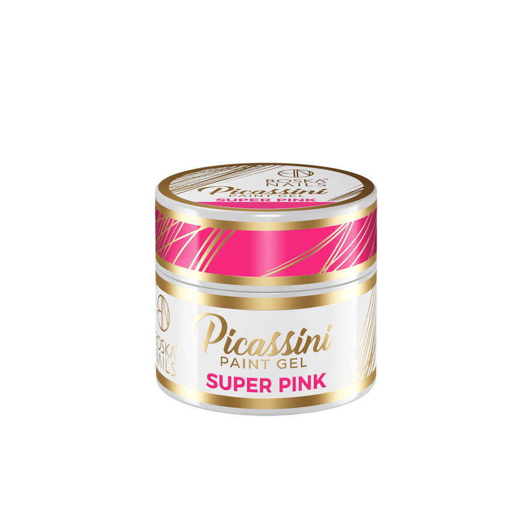 Boska Nails Żel Do Zdobień Picassini Paint Gel Super Pink Różowy 5ml
