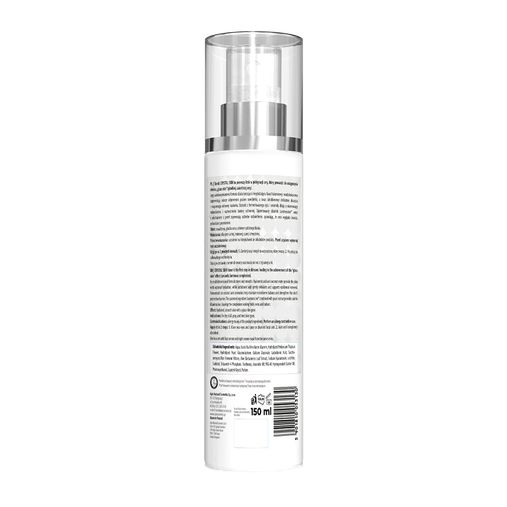 Apis Crystal Skin Tonik Rozświetlający Z Efektem „Glass Skin” / 150 Ml