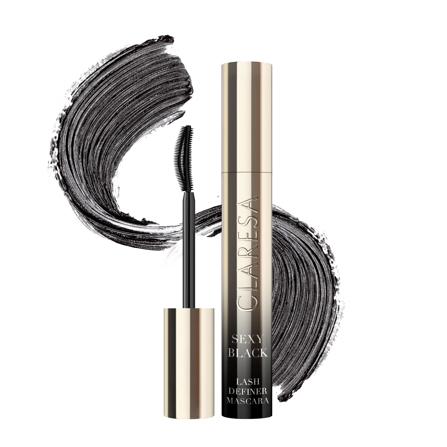 Claresa Sexy Black Volume & Curl Mascara Tusz Do Rzęs Czarny Pogrubiająco-Podkręcający, 10 G