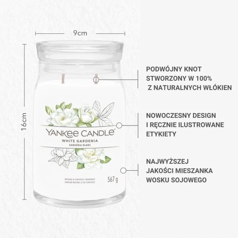 Yankee Candle Signature Świeca Zapachowa Duża White Gardenia