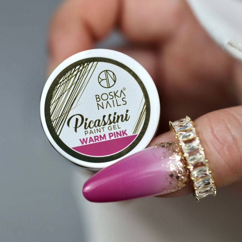Boska Nails Żel Do Zdobień Picassini Paint Gel Warm Pink Różowy 5ml