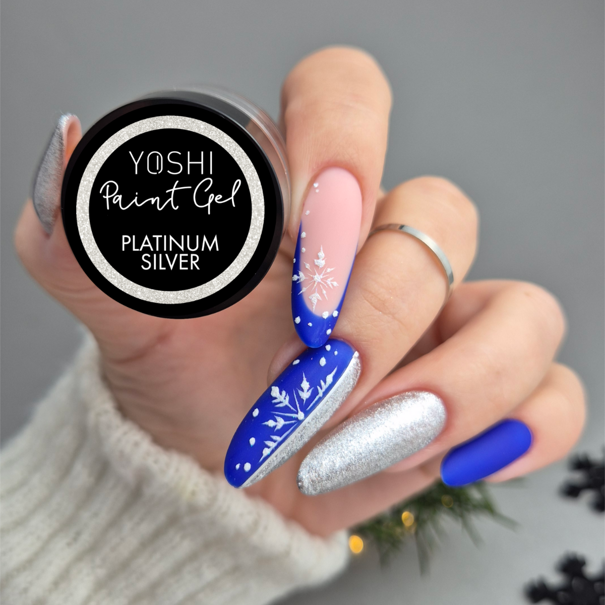Yoshi Paint Gel UV LED Platinum Silver 5ml