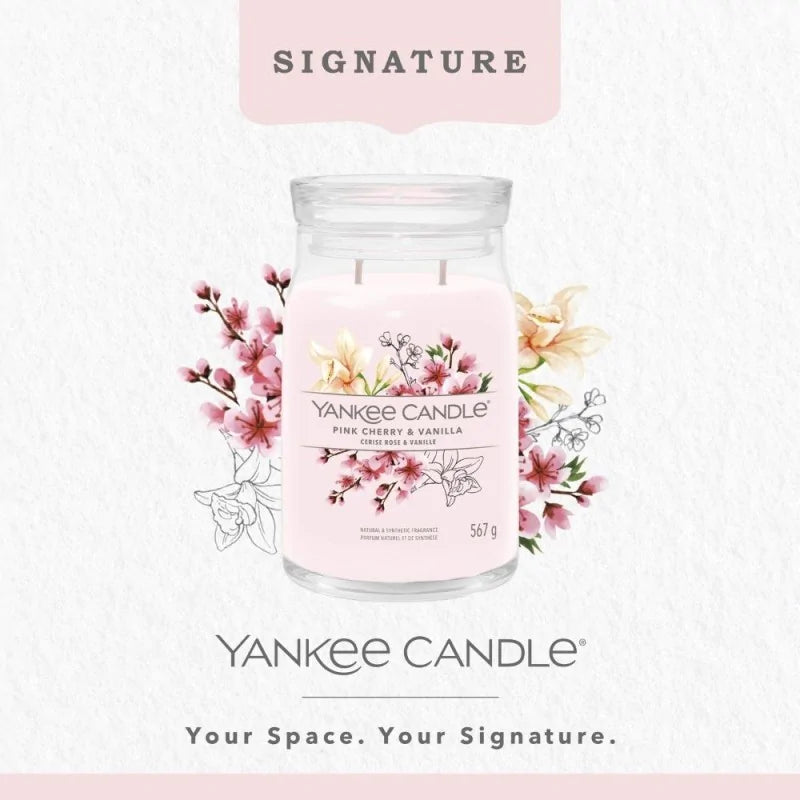 Yankee Candle Signature Świeca Zapachowa Duża Pink Cherry & Vanilla