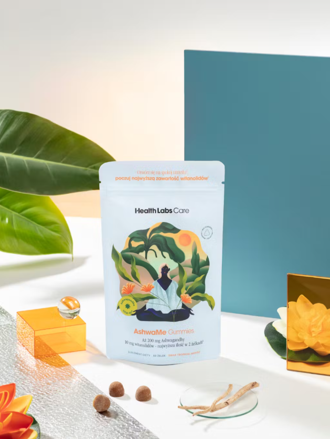Health Labs Care Ashwame Gummies Ashwagandha W Żelkach Wspierająca Odporność Na Stres 60 Żelek