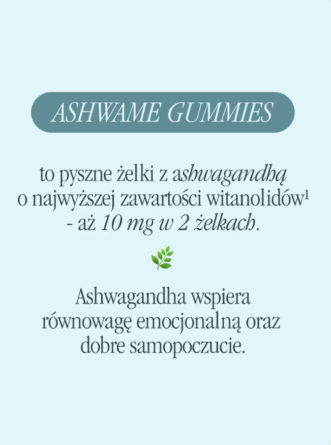 Health Labs Care Ashwame Gummies Ashwagandha W Żelkach Wspierająca Odporność Na Stres 60 Żelek