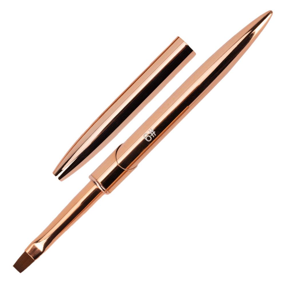 Pędzelek Do Żelu Kwadratowy Rose Gold Nr 6