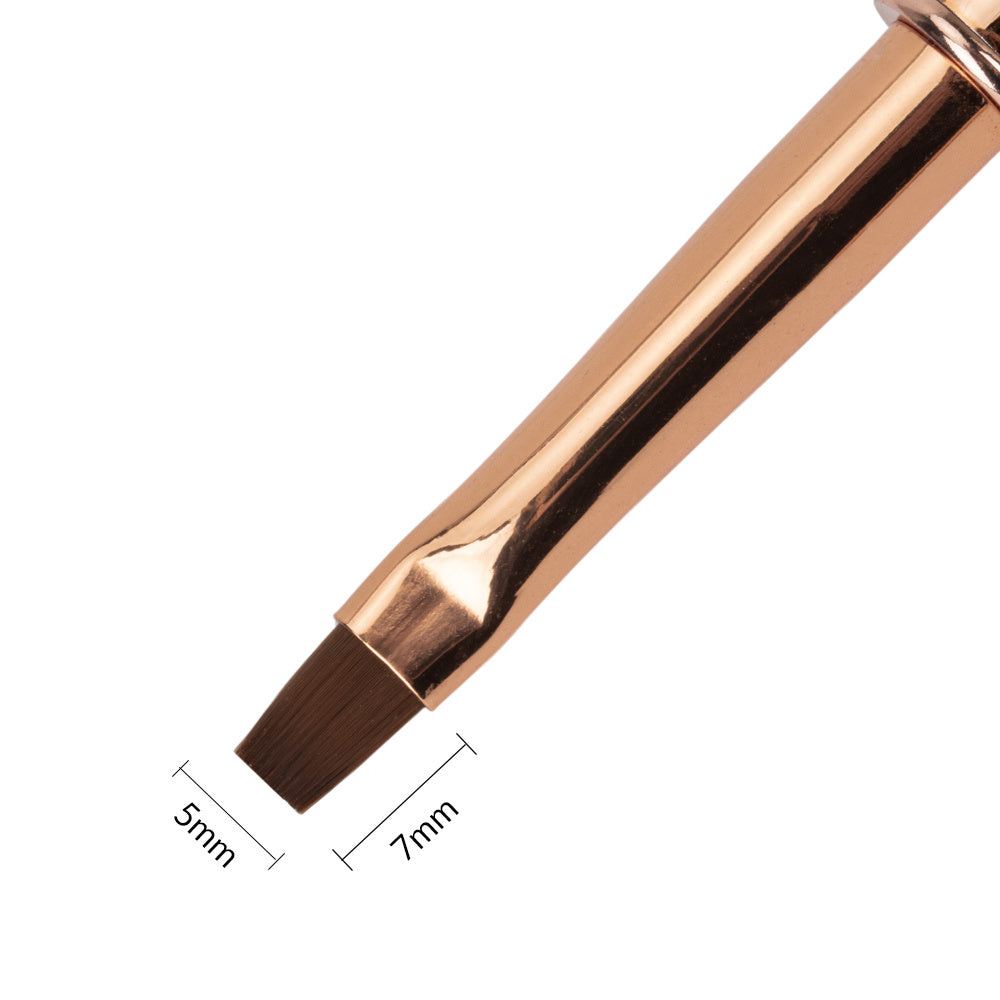 Pędzelek Do Żelu Kwadratowy Rose Gold Nr 6