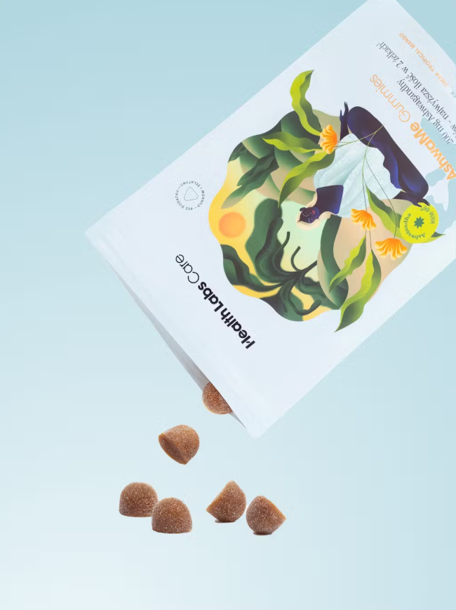 Health Labs Care Ashwame Gummies Ashwagandha W Żelkach Wspierająca Odporność Na Stres 60 Żelek