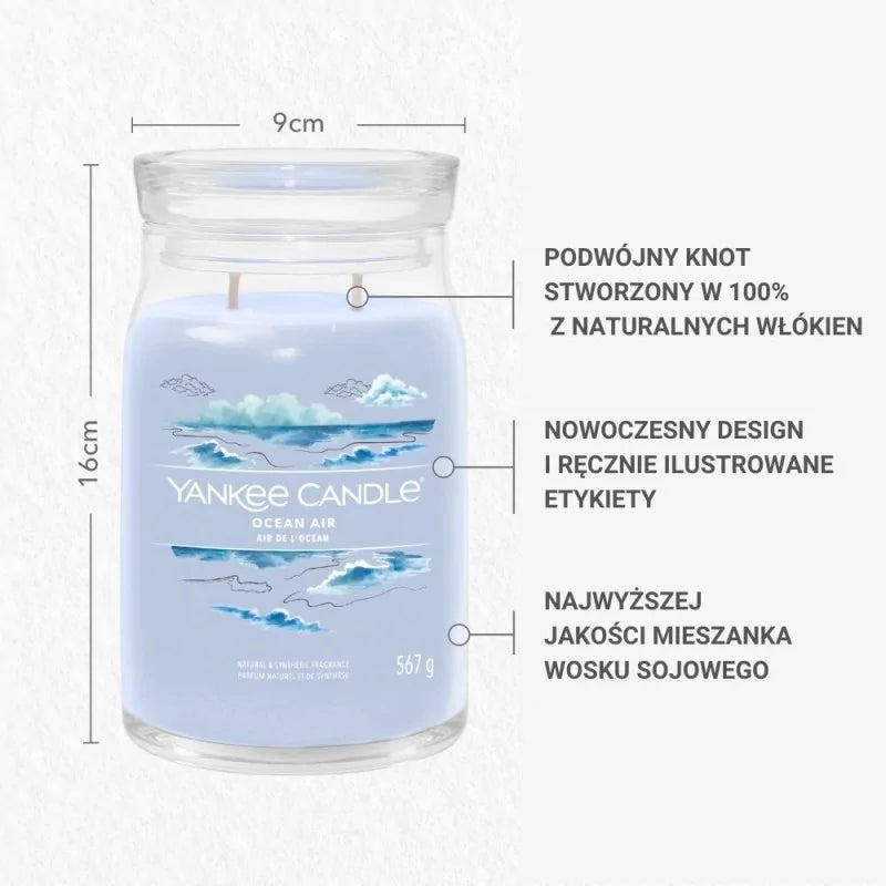 Yankee Candle Signature Świeca Zapachowa Duża Ocean Air