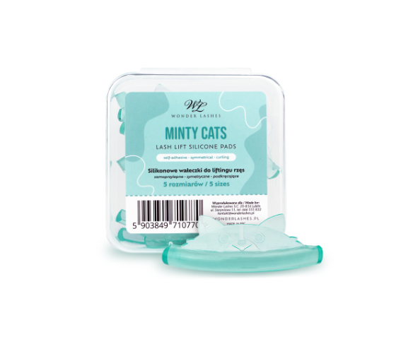 Wonder Lashes Silikonowe Wałeczki Do Liftingu Rzęs Minty Cats, 5 par