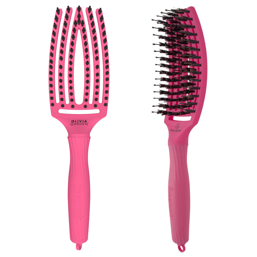 Olivia Garden Finger Brush Szczotka Do Włosów Combo Hot Pink M