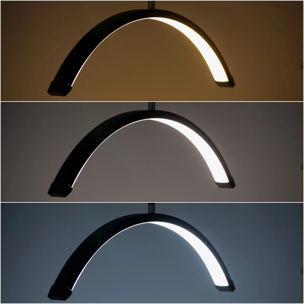 Lampa Kosmetyczna LED Łuk 36W Podłogowa Bezcieniowa Moon Light Czarna DZM 7X