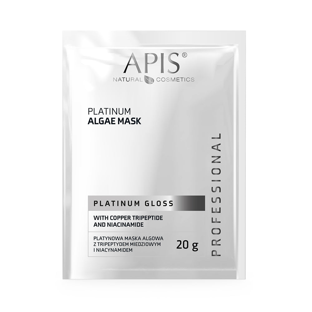 Apis Platinum Gloss Platynowa Maska Algowa Z Tripeptydem Miedziowym I Niacynamidem / 20 G