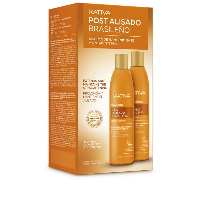 Kativa Keratynowe Prostowanie 2x225ml + Post 2 Alisado Brasileno Zestaw 450ml