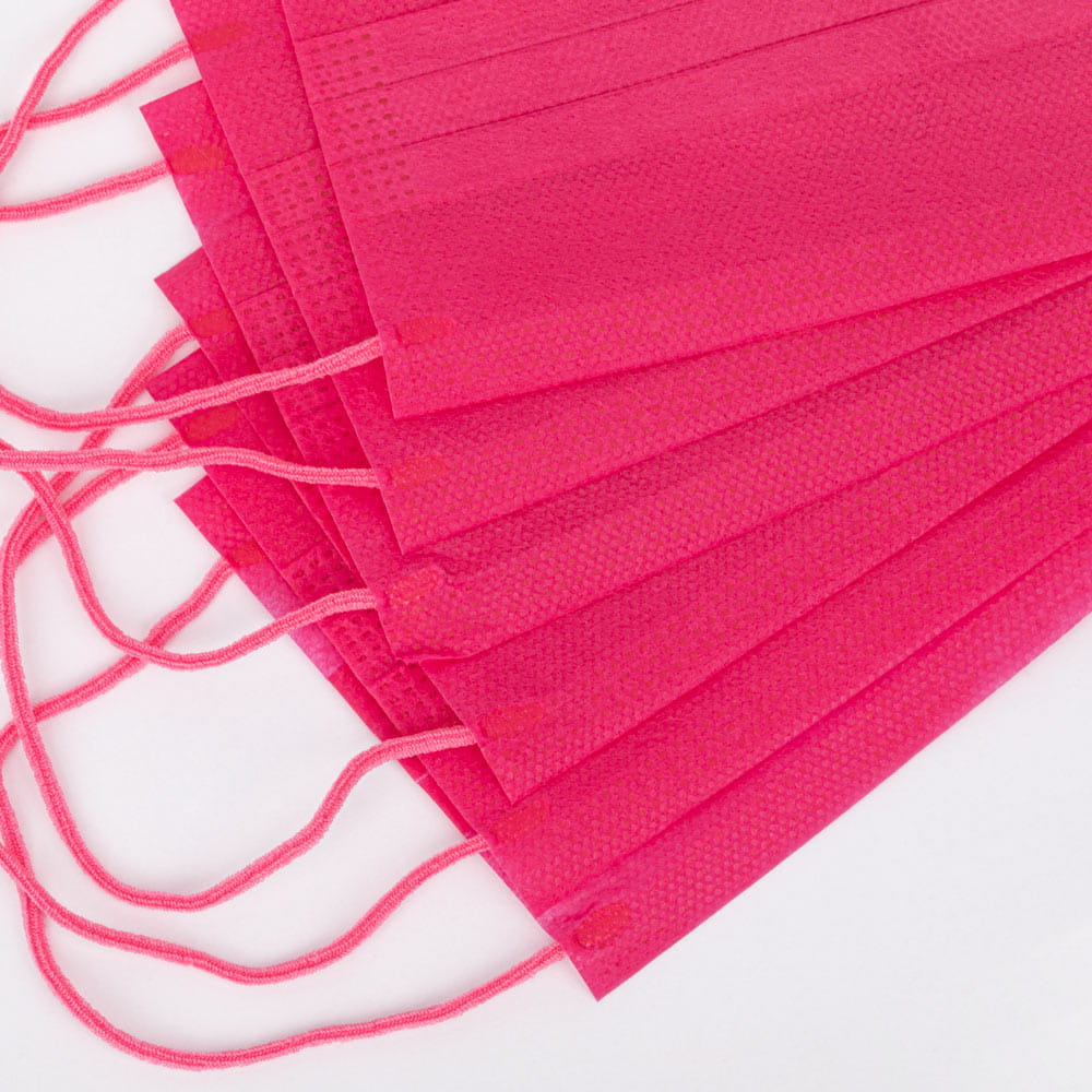 Maseczki Włókninowe 50 Sztuk Różowe