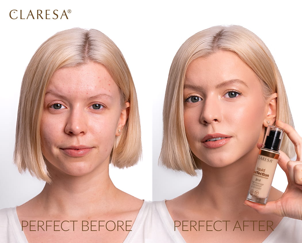 Claresa 2w1 Korektor I Podkład Kryjący Liquid Perfection 101 Light 18g
