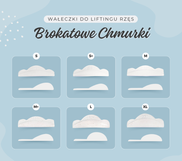 Wonder Lashes Wałeczki Brokatowe Chmurki 6 Par